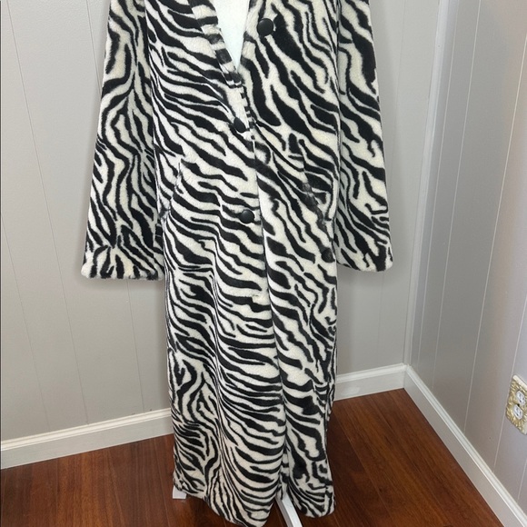 NWT Free People Perfect Zebra Maxi Jacket Size Medium - Picture 3 of 13